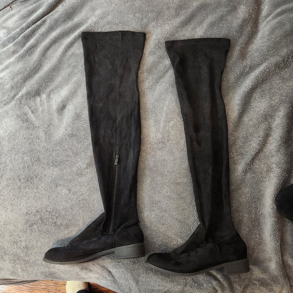 Suede Thigh High Boots